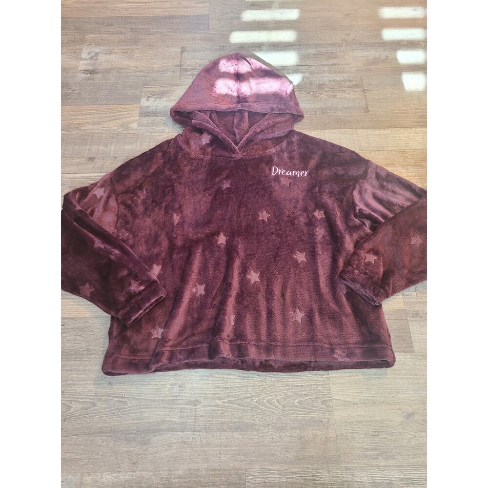 Joyspun small womens plush pj star purple hoodie new with tags